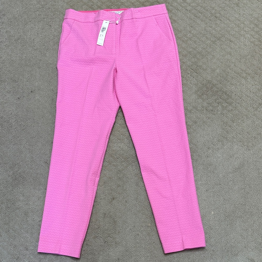 NWT - Trina Turk Cotton Candy Pink Textured Trousers